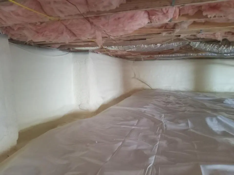 Crawl space encapsulation with closed-cell spray foam for Storm Damage Roof Repair in Florissant